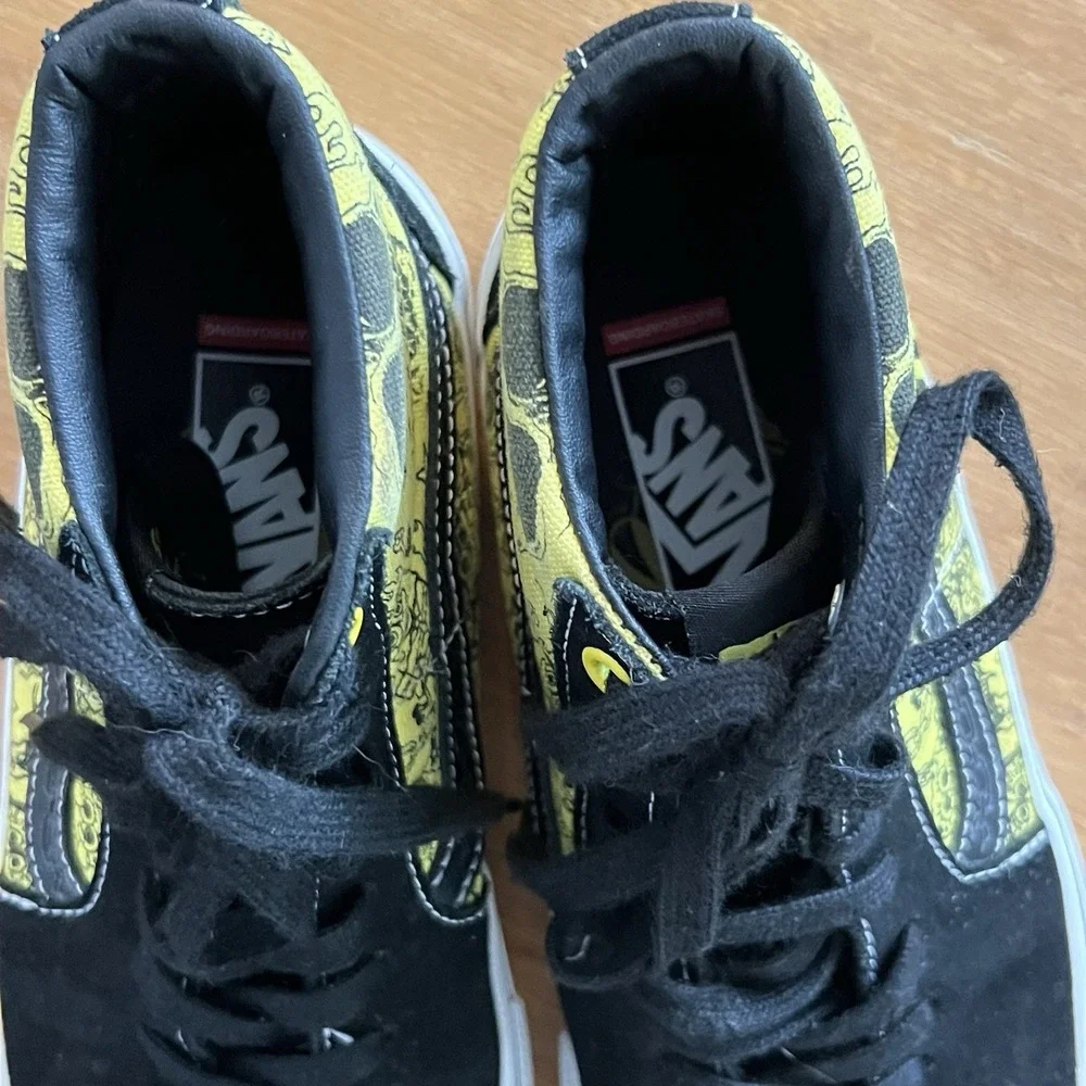 Vans x SpongeBob Gigliotti Sk8-Hi High Top Skate Shoes Mens 7.5 Yellow Black HTF